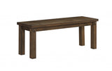 15" X 48" X 18" Dark Oak Wood Bench