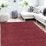 8'X10' Red Heather Indoor Shag Rug