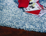 8' X 10' Polyester Indigo Or Ivory Heather Area Rug