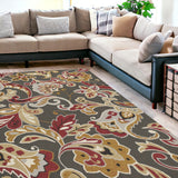 7' X 9' Uv Treated Polypropylene Taupe Area Rug