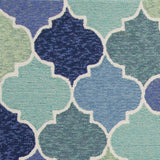 7' X 9' Uv Treated Polypropylene Blue Area Rug