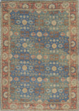 8' X 11' Vibrant Traditional Style Blue And Red Design Area Rug