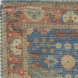 8' X 11' Vibrant Traditional Style Blue And Red Design Area Rug