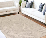 8' X 10' Wool Ivory Area Rug