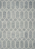 8'X10' Slate Blue Hand Tufted Geometric Indoor Area Rug