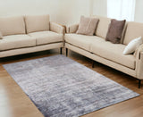 5' X 7' Viscose Slate Area Rug