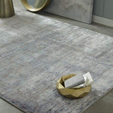 5' X 7' Viscose Slate Area Rug