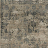 5' X 7' Viscose Sand Or Blue Area Rug