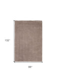 8' X 11' Solid Tan Beige Shag Area Rug