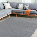 8'X11' Grey Indoor Shag Rug