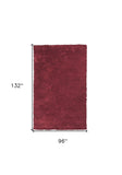 8' X 11' Solid Red Shag Area Rug