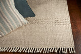 7' X 9' Wool Natural Area Rug