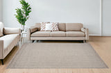 8'X10' Oatmeal Beige Hand Woven Herringbone Indoor Area Rug