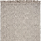 8'X10' Oatmeal Beige Hand Woven Herringbone Indoor Area Rug