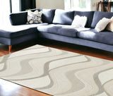 8' X 10' 6 Wool Ivory Area Rug