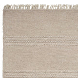 9' X 12' Natural Wool Hand Woven Area Rug