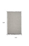 8 X 11 Wool Ivory Or Grey Area Rug