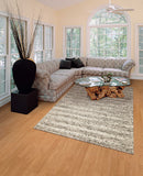 7' X 9' Wool Grey Area Rug