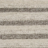 8'X10' Grey White Hand Woven Knobby Stripes Indoor Area Rug