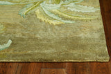 8'X10' Moss Green Hand Tufted Palm Trees Indoor Area Rug