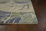 7' X 9' Wool Blue Or Green Area Rug