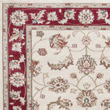 9' X 12' Polypropylene Ivory Or Red Area Rug