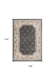 9' X 12' Polypropylene Grey Or Ivory Area Rug