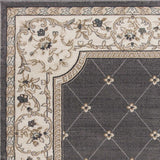 9' X 12' Polypropylene Grey Or Ivory Area Rug