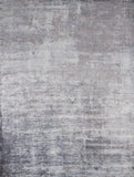 8'X10' Slate Grey Hand Loomed Abstract Brushstroke Indoor Area Rug