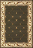 9' X 13' Green and Brown Oriental Area Rug