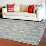 9' X 12' Wool Blue Area Rug