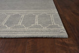 9'X12' Grey Hand Tufted Geometric Indoor Area Rug