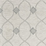 9' X 12' Wool Ivory Area Rug