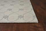 9' X 12' Wool Ivory Area Rug