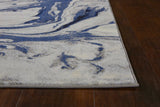 9' X 13' Polypropylene Blue Area Rug