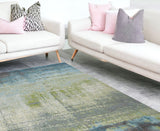 9' X 13' Polypropylene Blue Or Green Area Rug