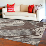 9' X 13' Polypropylene Mocha Area Rug