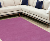 9' X 13' Polyester Hot Pink Area Rug