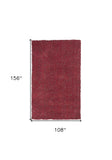 9' X 13' Red Heather Indoor Shag Rug