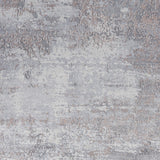 9' X 13' Polyester Silver Grey Area Rug