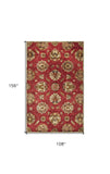 9'X13' Grey Mocha Hand Tufted Traditional Floral Indoor Area Rug