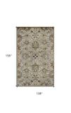 9'X13' Midnight Blue Hand Tufted Traditional Floral Indoor Area Rug