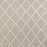 9'X13' Grey Hand Woven Diamond Pattern Indoor Area Rug