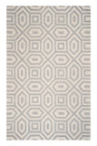 3'X5' Grey Hand Tufted Geometric Indoor Area Rug