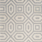 3'X5' Grey Hand Tufted Geometric Indoor Area Rug