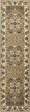 5'X8' Beige Ivory Machine Woven Floral Medallion Indoor Area Rug