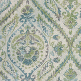 5' X 8' Ivory Or Teal Tropical Parisian Indoor Area Rug