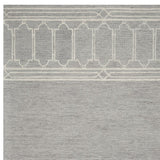 5' X 7' Grey Geometric Pattern Wool Indoor Area Rug