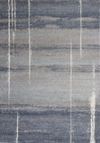 5'X8' Blue Grey Machine Woven Abstract Indoor Area Rug