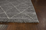 5' X 8' Grey Geometric Diamond Indoor Area Rug